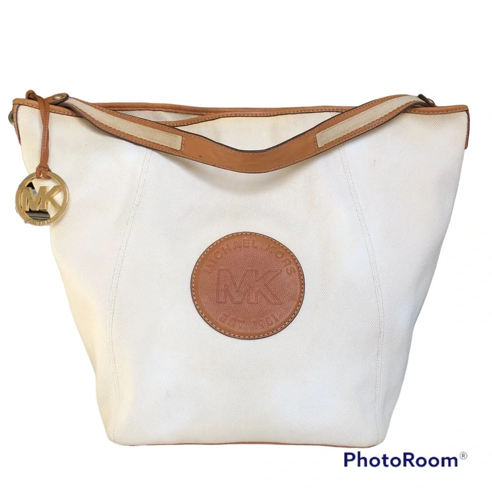 Michael Kors Large Tote Shoulder Bag Ivory